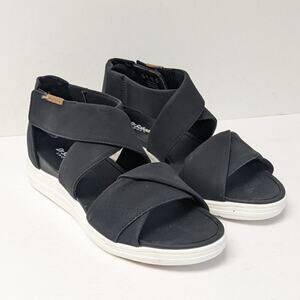 Dr. Scholl's Time Off Fun Wedge Sandals, Black, Women's 7.5